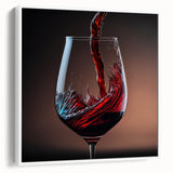 Swirling Wine Elegance - Canvas Art for Kitchen & Dining
