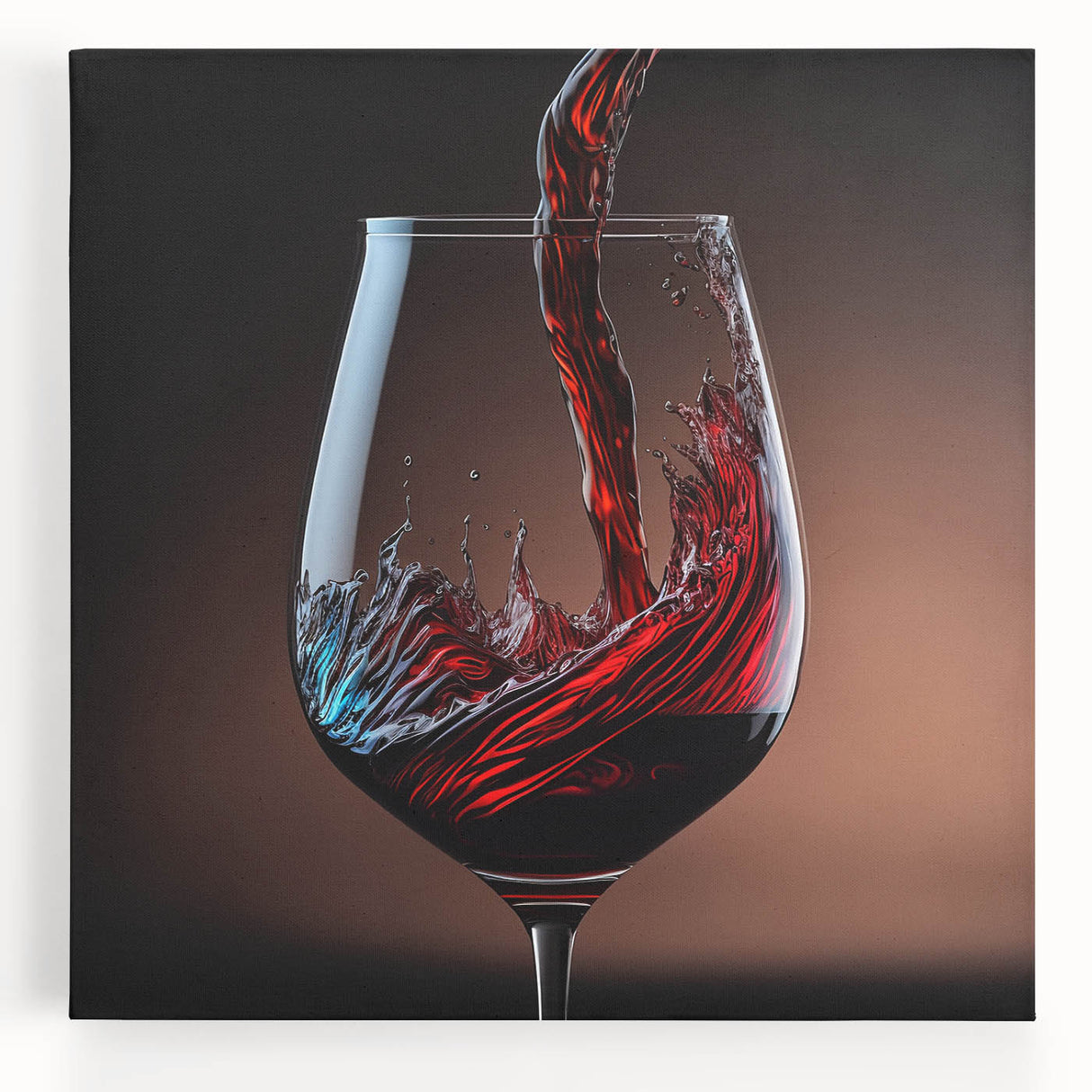 Swirling Wine Elegance - Canvas Art for Kitchen & Dining