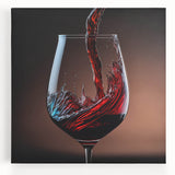 Swirling Wine Elegance - Canvas Art for Kitchen & Dining