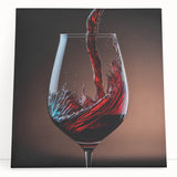 Swirling Wine Elegance - Canvas Art for Kitchen & Dining