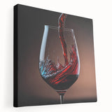 Swirling Wine Elegance - Canvas Art for Kitchen & Dining