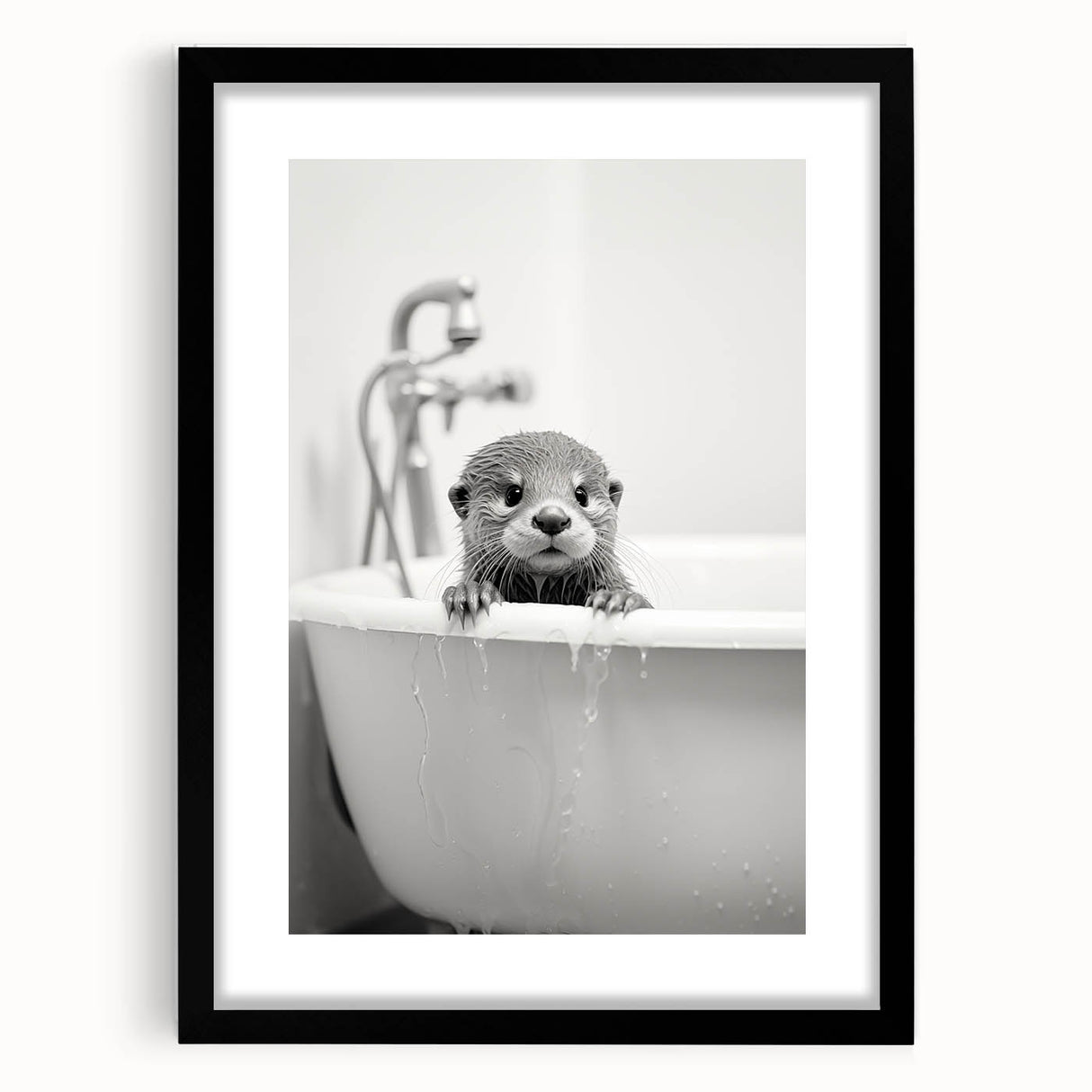 Bathroom Wall Decor - Adorable Otter in Bathtub