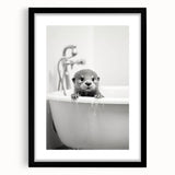 Bathroom Wall Decor - Adorable Otter in Bathtub