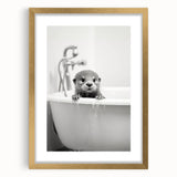 Bathroom Wall Decor - Adorable Otter in Bathtub