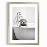 Bathroom Wall Decor - Adorable Otter in Bathtub