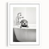 Bathroom Wall Decor - Adorable Otter in Bathtub