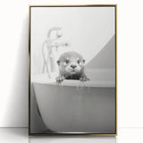 Bathroom Wall Decor - Adorable Otter in Bathtub