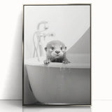 Bathroom Wall Decor - Adorable Otter in Bathtub