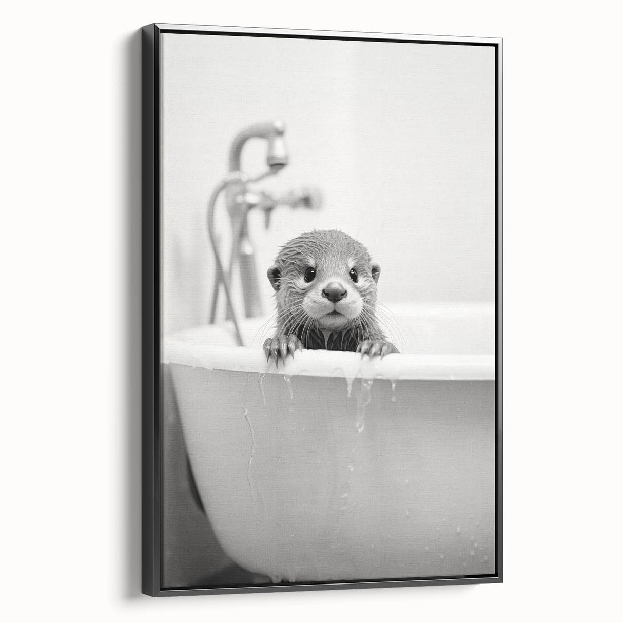 Bathroom Wall Decor - Adorable Otter in Bathtub