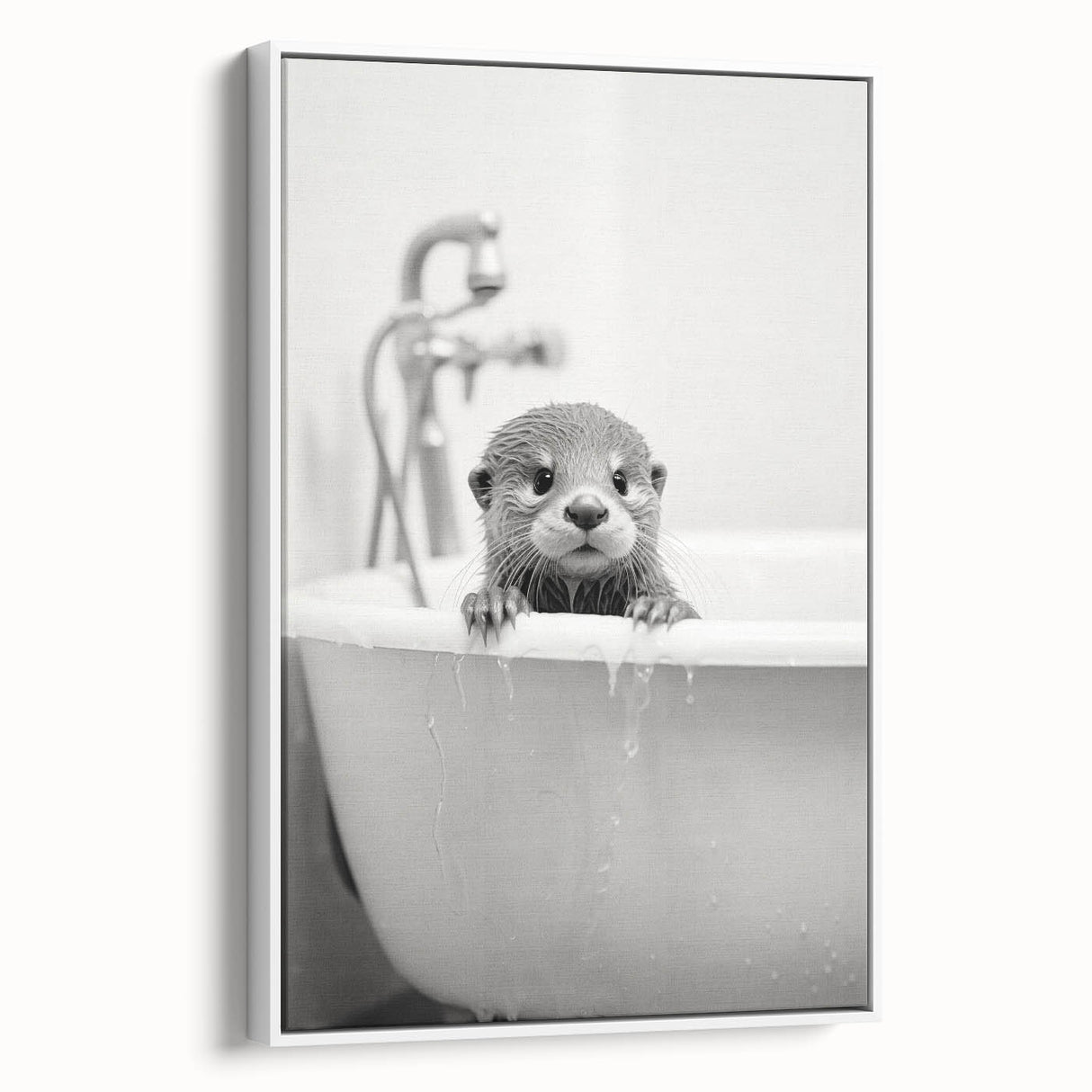 Bathroom Wall Decor - Adorable Otter in Bathtub