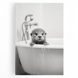 Bathroom Wall Decor - Adorable Otter in Bathtub