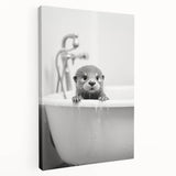 Bathroom Wall Decor - Adorable Otter in Bathtub