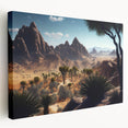 Large canvas print of an Algerian landscape in muted earth tones, ideal for kitchen wall art.