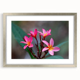 Abstract art print of Madagascar scenery in muted earth tones on a silver-framed canvas, suitable for dining room decor.