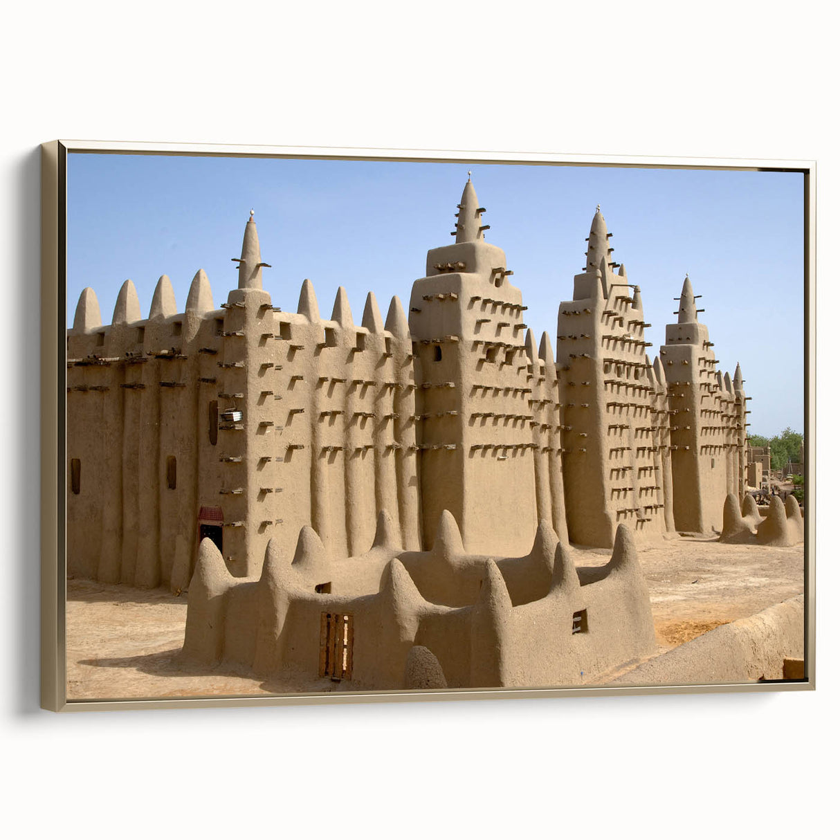 Landscape art painting of a Mali scenery on a framed canvas.