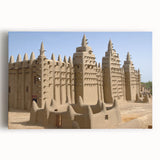 Large black and white canvas print of the Mali landscape, suitable for kitchen wall art.