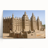 Large black and white photograph of African scenery on stretched canvas, ideal for kitchen wall art or bedroom ambiance.