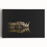 Black and white stretched canvas of African savannah scene, ideal for kitchen wall art or bedroom ambiance.