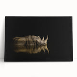 Black and white large art print of African savannah on stretched canvas, ideal for kitchen wall art.