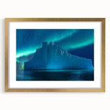 Extra large abstract art print of Antarctic scenery in textured style.