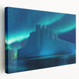Antarctic landscape on stretched canvas, featuring icy blue and white tones, ideal for kitchen wall art.