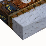 Large art of a Bhutanese landscape in black and white on stretched canvas, ideal for bedroom wall decor.