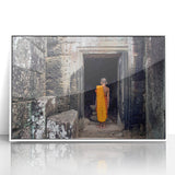 Framed acrylic print of a serene Cambodian landscape in soft pastel shades, ideal for modern art wall decor.