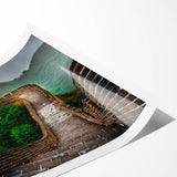 Extra large wall art featuring a line art design of flowers in muted colors on a rolled print.