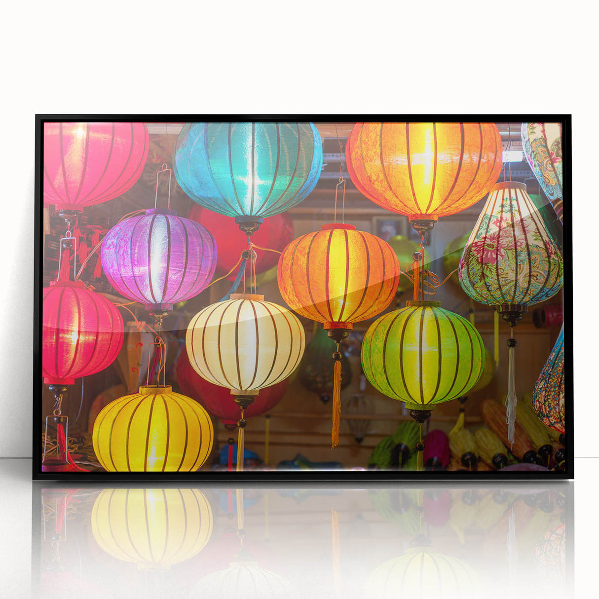 Large abstract wall art depicting the Shanghai skyline in muted gray tones on a framed acrylic panel.