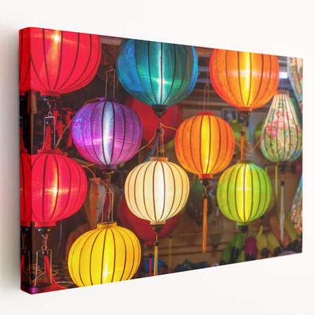 Shanghai skyline in muted gray and blue tones on stretched canvas, suitable for kitchen wall art.