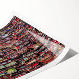 Extra large wall art featuring line art flowers in muted earth tones on a rolled canvas, ideal for large living room decor.