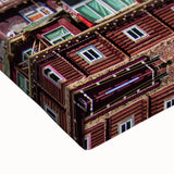 Large art canvas of a black and white Tibetan landscape, suitable for bedroom wall decor.