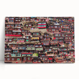 Black and white photo of Tibetan landscape on stretched canvas, ideal for kitchen wall art or bedroom.