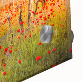 Large abstract wall art featuring muted earth tones in a mid-century modernist style on acrylic glass.