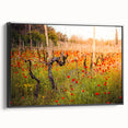 Black and white framed canvas depicting a vintage-style landscape of Georgian scenery, suitable for bedroom wall art.