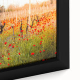 Extra large framed canvas featuring a textured, colorful depiction of a Georgian landscape in black tones.