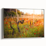 Framed canvas featuring a vintage-style landscape art painting of the Georgian countryside.