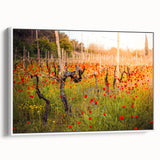 Vintage poster art of a colorful Georgian landscape on a large framed canvas, ideal for living room decor.