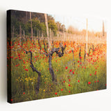 Large canvas print of a serene Georgian landscape in soft green and blue tones, ideal for kitchen wall art.