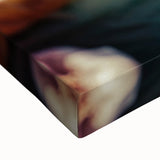 Large black and white landscape art painting of a serene Indian scenery on stretched canvas, suitable for bedroom wall decor.