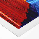 Art deco poster of Kyoto scenery in muted earth tones on rolled canvas, suitable for dining room wall art.