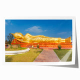 Extra large rolled print of a Laos scenery, featuring vibrant green and blue hues, ideal for art wall dining room.