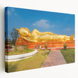 Large canvas print of a serene Laos landscape in muted green and blue tones, suitable for kitchen wall art.