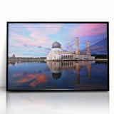 Large abstract wall art depicting a Malaysian landscape in muted earth tones on a framed acrylic.