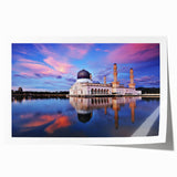 Extra large rolled print of a Malaysian landscape featuring vibrant greenery and floral elements.