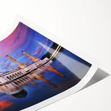 Extra large wall art featuring line art flowers in monochrome, rolled print, ideal for large living room decor.