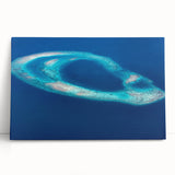 Black and white photograph of the Maldives on a stretched canvas, ideal for kitchen wall art or bedroom ambiance.