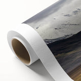 Art deco poster featuring a serene Mongolian landscape in soft pastel shades on rolled canvas, ideal for nursery wall art.