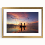 Extra large wall art depicting an abstract rendition of a Myanmar landscape in textured gold and earth tones.