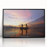 Large abstract wall art depicting a Myanmar landscape in muted earth tones on a framed acrylic panel.